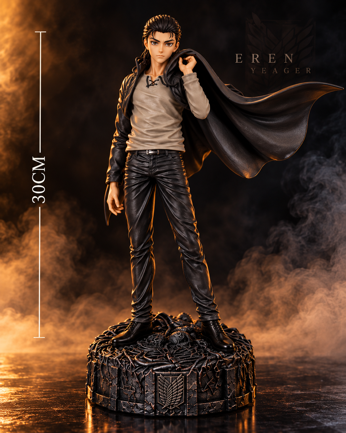Eren Yeager 30CM Premium PVC Action Figure – AOT 2 Face Edition