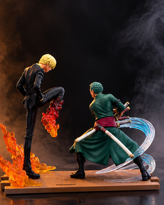 Roronoa Zoro vs Sanji PVC Action Figure – One Piece 18cm Anime Battle Diorama