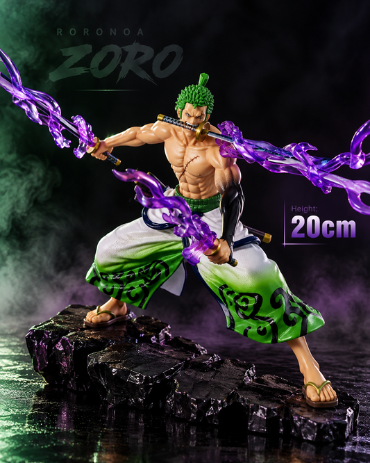 Roronoa Zoro 20CM Battle Pose Action Figure – Three Sword Style Collectible