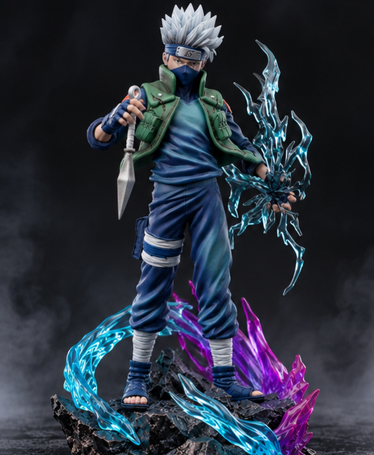 Kakashi Hatake Premium Battle Pose Lightning Action Figure – 25cm Naruto Anime Collectible