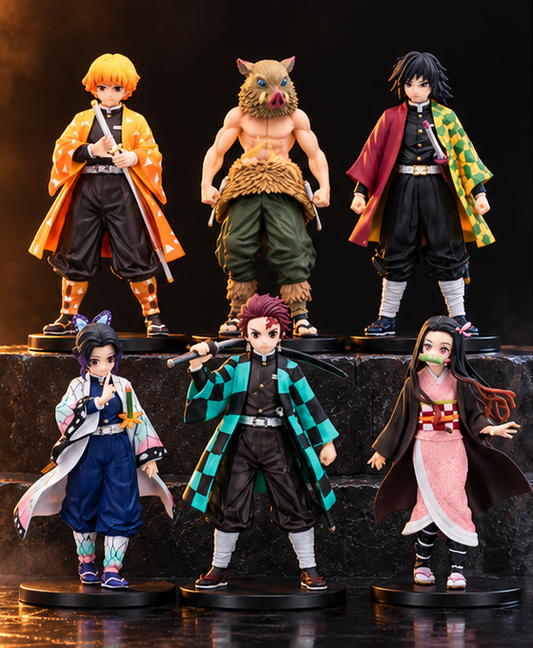 Demon Slayer Anime Action Figure Set – 6 Pcs 18cm PVC Collectible
