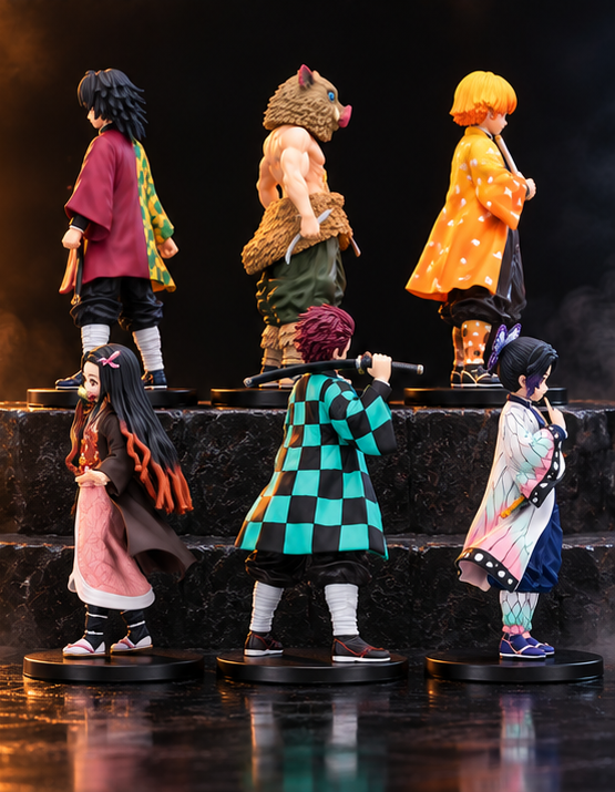 Demon Slayer Anime Action Figure Set – 6 Pcs 18cm PVC Collectible