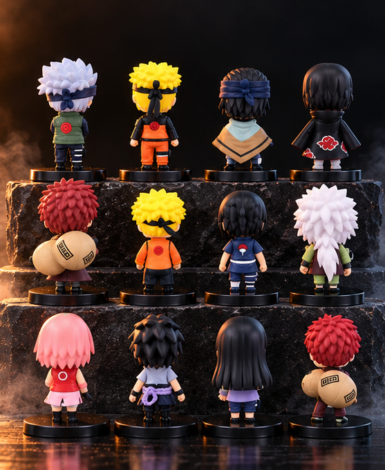 Naruto 9CM Miniature Chibi PVC 12 Piece Action Figure Set