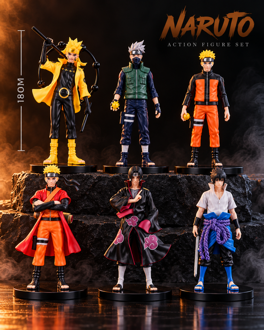 Naruto 18CM Action Figure Set – 6 Characters PVC Collectible