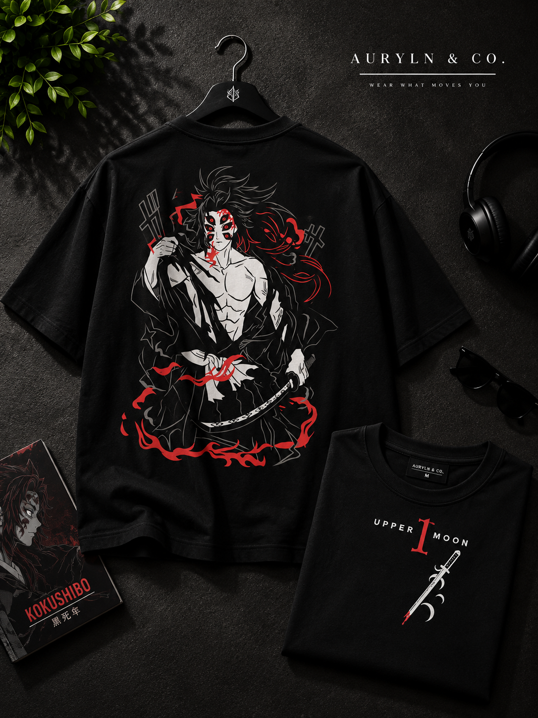 Upper Moon One Anime Oversized T-Shirt – Kokushibo Graphic