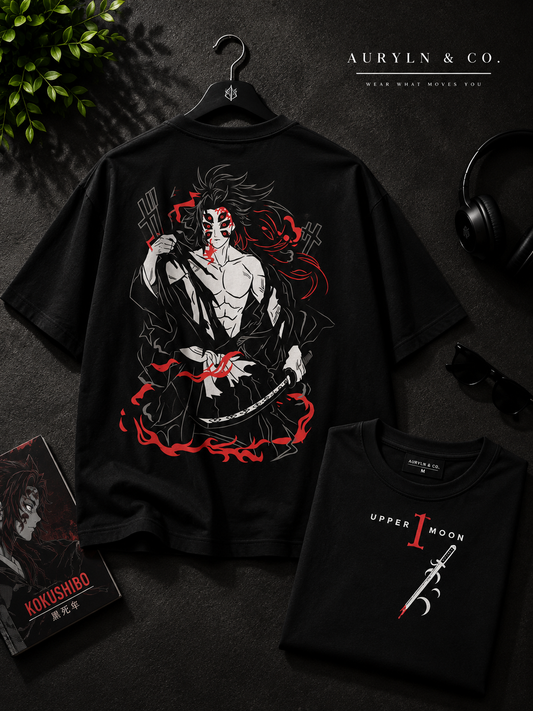 Upper Moon One Anime Oversized T-Shirt – Kokushibo Graphic