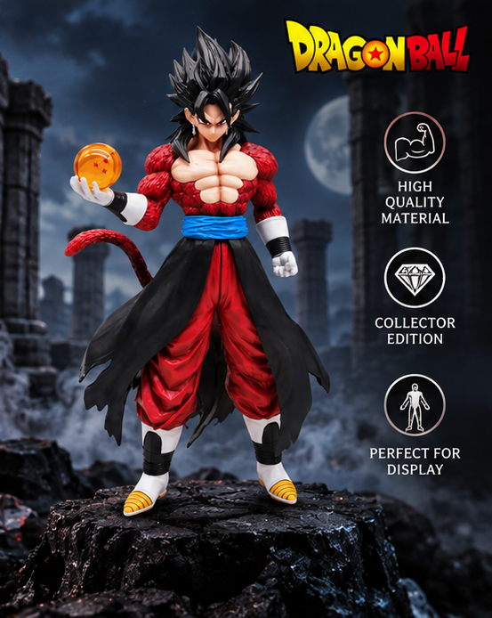 Super Saiyan 4 Action Figure – 31CM | Premium Dragon Ball Anime Collectible