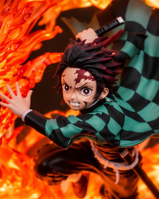 Tanjiro Kamado Hinokami Kagura Action Figure | 35 CM LED Premium PVC Statue