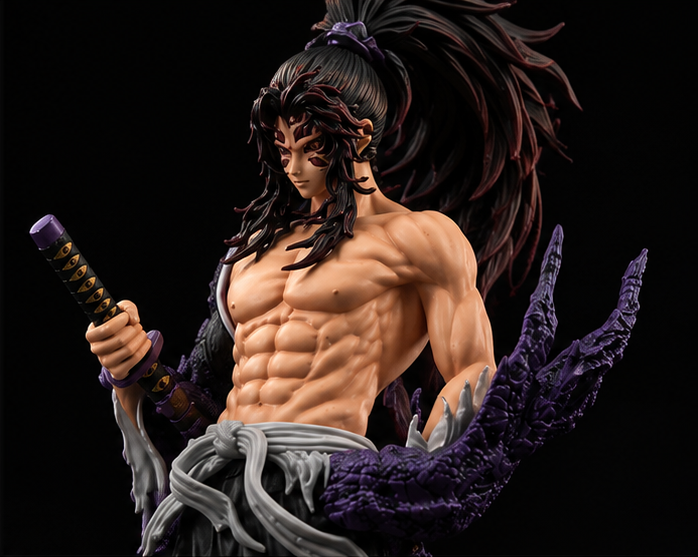 Kokushibo Upper Rank Demon Anime Figure Statue – 31cm Demon Slayer Collectible with Katana & Display Base