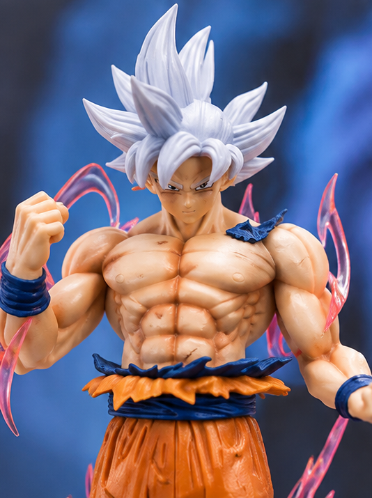 HATAKE Goku Ultra Instinct Anime Figure with Pink Aura Effects – Premium Collectible Display Statue