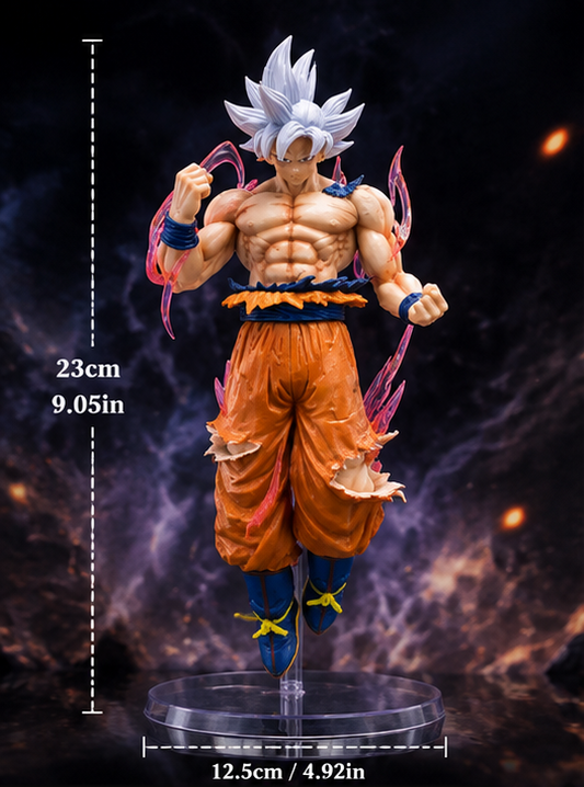 HATAKE Goku Ultra Instinct Anime Figure with Pink Aura Effects – Premium Collectible Display Statue