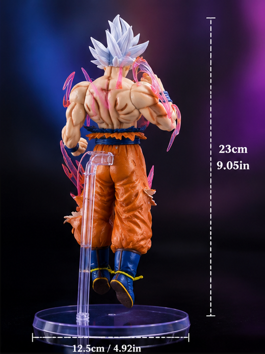 HATAKE Goku Ultra Instinct Anime Figure with Pink Aura Effects – Premium Collectible Display Statue