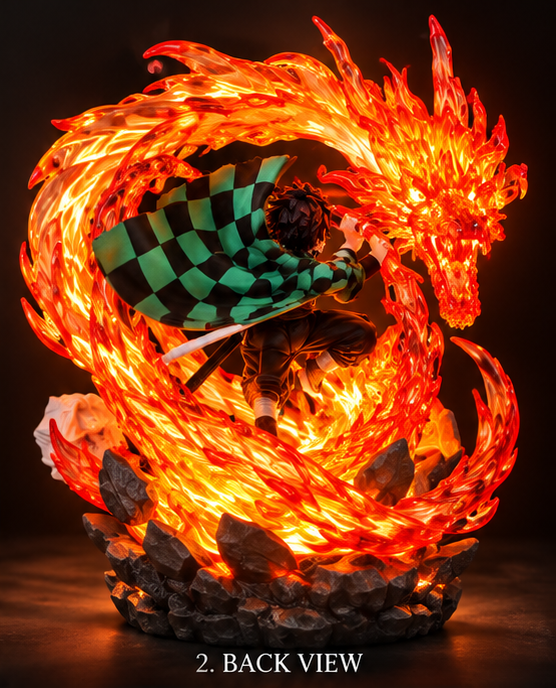 Tanjiro Kamado Hinokami Kagura Action Figure | 35 CM LED Premium PVC Statue