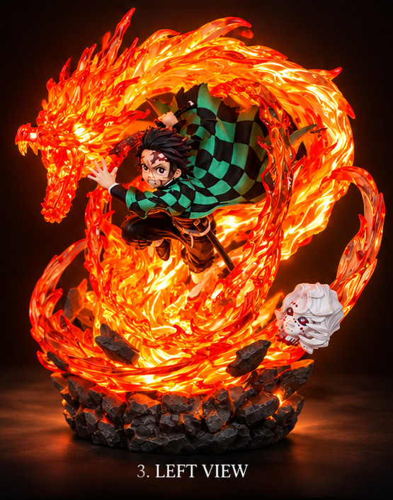 Tanjiro Kamado Hinokami Kagura Action Figure | 35 CM LED Premium PVC Statue