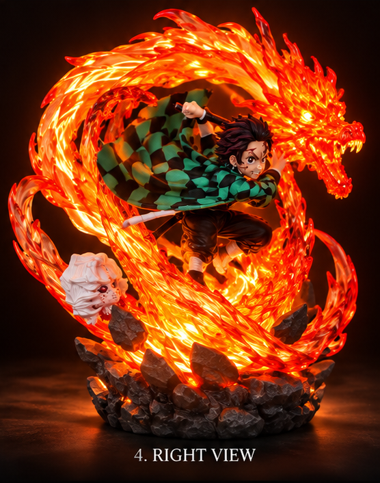 Tanjiro Kamado Hinokami Kagura Action Figure | 35 CM LED Premium PVC Statue
