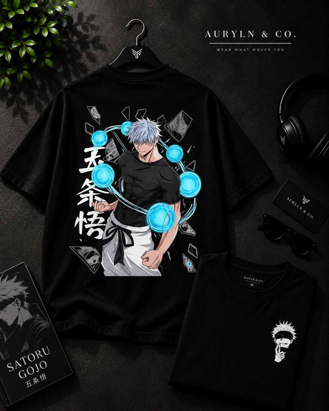 Gojo Satoru Oversized Black T-Shirt – Anime Graphic Tee