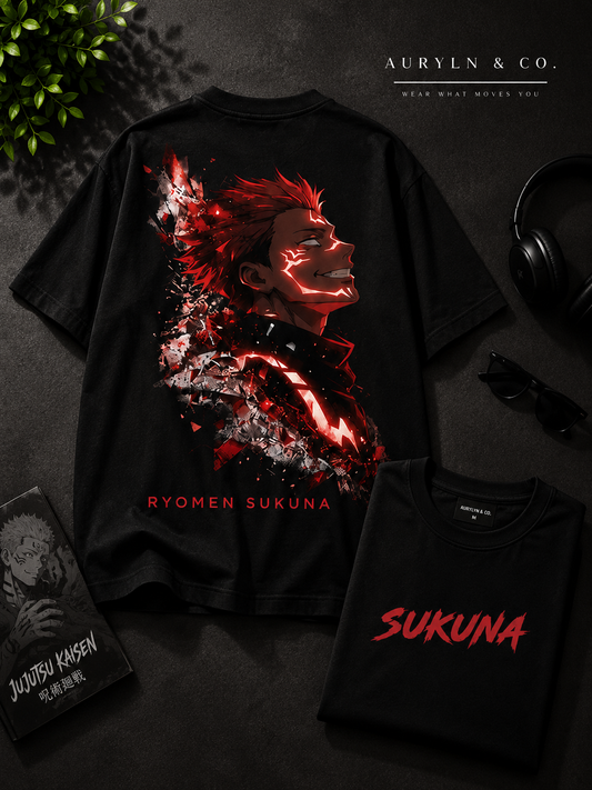 Sukuna Oversized Graphic T-Shirt | Premium Ryomen Sukuna Anime Streetwear Tee