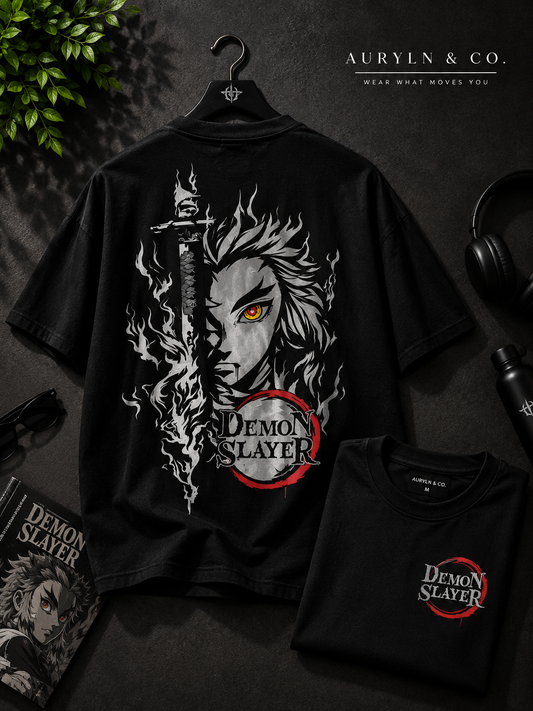 Demon Slayer Oversized T-Shirt – Premium Anime Graphic Streetwear Tee